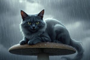 Like memories, the Cheshire Cat fades away until only small pieces remain.